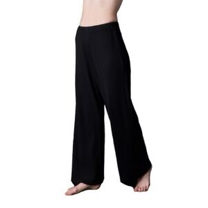 Journelle XS Kaia Knit Wide-Leg Pants Modal 0179 Pima cotton black